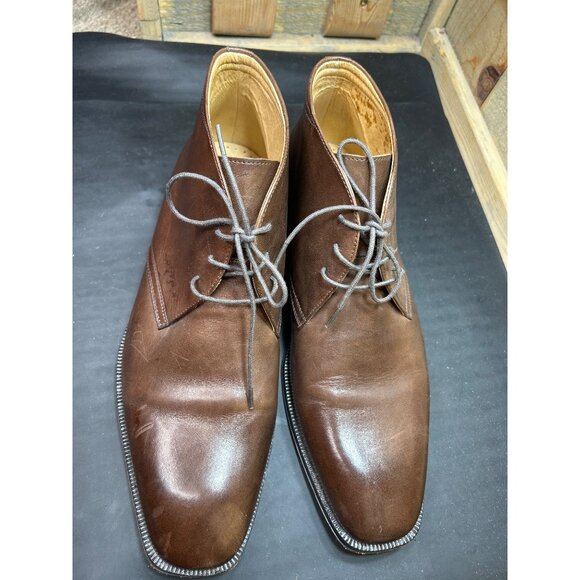 Johnston & Murphy Mens Brown Leather Chukka Boots 10.5 Dress Shoes main image 14